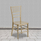 Flash Furniture HERCULES PREMIUM Series Gold Resin Stacking Chiavari Chairs - 2 Pack-One-Piece frame designed without use of screws
