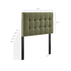 Modway Lily Upholstered Twin Size Headboard - Leaf-Twin Size Headboard