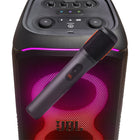 JBL PartyBox Wireless Mic - Two Digital Wireless Microphones-Just plug the mic into the JBL PartyBox’s charging port when your battery is running low