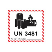 SPC Lithium Battery Handling Printed Label - 4.5" x 5" - 500 Pack-UN and IATA Compliancy for small packages that require lithium battery warnings