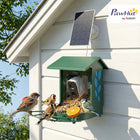PawHut 3W Solar Powered Smart Bird Feeder with 2K HD Live Video Camera-Large 0.7 gal (2.5L) capacity reduces refilling and attracts a wide variety of birds 