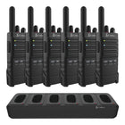 Cobra PX650 Professional FRS Two-Way Radio with Charging Dock - 6 Pack-Professional And Discreet Design: Designed for business use with up to 300,000 sq. ft/25 floor range