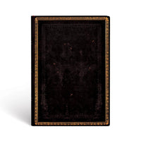 Paperblanks Old Leather Collection Midi Lined Softcover Flexi Journal - Black Moroccan-176 pages, 21 lines per page