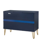Manhattan Comfort DUMBO Modern Dresser Set and 5-Drawer Tall Dresser Set - Midnight Blue-22.04" L x 35.19" W x 44.64" H