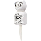 Kit-Cat Klock Vintage Lady Cat Wall Clock with Pearls - White-Iconic character wall clock features the signature rolling eyes and wagging pendulum tail