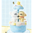 Yancang Maltese Couple Rotating Bluetooth Speaker-Compact 22 cm size makes it ideal for desktops bedside tables and small spaces