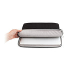 JCPal Nylon Business Style Sleeve for 13" MacBook Air, MacBook Pro - Gray-With a Large Side Pocket