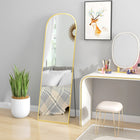 HOMCOM Full Length Mirror - 50" W x 161.5" H - Gold-Material: Aluminum Alloy, Tempered Glass 