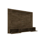 Manhattan Comfort Liberty 70.86" Mid-Century Modern Floating Entertainment Center - Rustic Brown-Includes 2 Media Holes for Wire and Cable Management