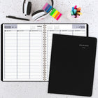 AT-A-GLANCE 2026 Weekly Appointment Book - 11" H x 8" W - Black - Bilingual-Simulated leather cover in black