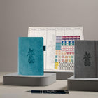 Wamaco Pineapple Passionate Planner Collection - Teal Planner, Grey Journal, Stickers, Notepad, Weekly Deskpad, Pen-Professional – The beautiful and fun look of this complete planning collection allows it to brighten any area, while showing professional organization.