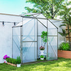 Outsunny Polycarbonate Greenhouse - 6' x 2.5' - Sliding door allows easy access to your plants and makes maintenance hassle-free
 