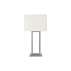 Monarch Specialties 28" H Contemporary Table Lamp - Nickel Metal / Ivory / Cream Shade-Illuminate your home with this fashionable and trendy 28"h table lamp, designed in a sleek, plated nickel metal and an elegant ivory fabric shade, perfect for any living room, bedroom, or office space