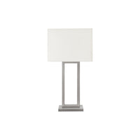 Monarch Specialties 28" H Contemporary Table Lamp - Nickel Metal / Ivory / Cream Shade-Illuminate your home with this fashionable and trendy 28"h table lamp, designed in a sleek, plated nickel metal and an elegant ivory fabric shade, perfect for any living room, bedroom, or office space