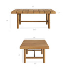 Modway Eleni 41" Outdoor Teak Wood Coffee Table - Natural-Teak Wood Frame