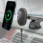 Mighty Mount MagSafe 15W Wireless Charger Mount - Telescopic Suction Cup Base-MagSafe Compatibility: Tailored for iPhone 15, 14, 13, and 12 series - because cutting-edge deserves the finest