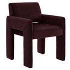 Modway Daven Stain-Resistant Performance Velvet Dining Armchair - Mulberry-Versatile Dining Armchair