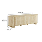 Modway Overture 63" Oval Faux Travertine TV Stand - Travertine-Supports TVs Up to 70 Inches