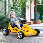 Qaba 6V 7AH Electric Battery Powerd Kids Go Kart - Yellow-6V 7AH battery offers an hour of playtime on a single charge 