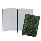 Hilroy Deco Notes Journal - 6" x 8" - Lined - 96 Sheets - Green-Ribbon page marker for quick and easy reference
