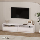 Manhattan Comfort Duncan 70" Modern TV Stand - White-Includes 2 Full Extension Drawers for Hidden Storage and 2 Open Shelves