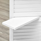 HOMCOM 4 Panel Freestanding Room Divider with Display Shelf for Home Office - White-Including 3 shelves for added stability and extra space for storage
