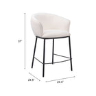 Zuo Essen Counter Stool - Ivory-8