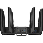 ASUS ROG Rapture GT-BE98 Pro Edition 20 Quad-band WiFi 7 AiMesh Extendable Gaming Router-Cutting-edge external dual-feeding antennas boost coverage by providing high efficiency and significantly enhanced signal strength
