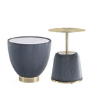 Manhattan Comfort Anderson Modern Leatherette Upholstered End Table - Grey - Set of 2-Modern End Table Set of 2 for Living Room Use