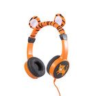 Planet Buddies Kids Furry Wired Headphones - Orange/Black (Tiger)-Comfortable Design: Lightweight, adjustable and foldable, with super-soft ear cushions and headband. More than just kids toys, our headphones come in a range of characters to educate children on endangered species and environmental issues