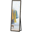 HOMCOM Rectangle Full Body Mirror - 21" W x 64" H - Black-Stylish dual-tone frame adds an artistic touch to any room's decor 