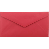 JAM Paper Monarch Envelopes, 3.88 x 7.5, Brite Hue Red Recycled, 100 Pack (151014g)-Christmas red