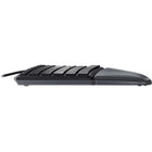 Cherry KC 4500 ERGO Wired Ergonomic Keyboard - Black-Soft padded palm rest with memory foam and high-quality PU leather