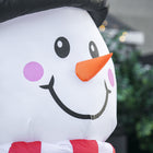 HOMCOM Lit Inflatable Snowman with Light Ball Christmas Decoration-Primary Colour: White 
