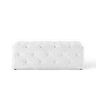 Modway Amour 48" Tufted Button Entryway Faux Leather Bench - White-8