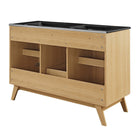 Modway Soma 48" Double Sink Bathroom Vanity - Oak/Black-8