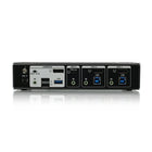 IOGEAR 3-Port 4K USB-C and DisplayPort KVM Switch with Power Delivery-DisplayPort 1.2 compliant; HDCP 1.4 compliant