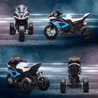 Aosom 6V Kids Electric Ride-On Motorcycle with Music - Blue-Rechargeable battery and charger included in the package 