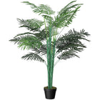 Outsunny 5' Artificial Tropical Palm Tree with Lifelike Leaves - Green-Beautiful artificial palm design plant 