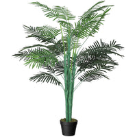 Outsunny 5' Artificial Tropical Palm Tree with Lifelike Leaves - Green-Beautiful artificial palm design plant 