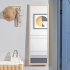 HOMCOM Rectangular Full Body Mirror - 21" W x 64" H - Brown-Material: PS, Tempered Glass 