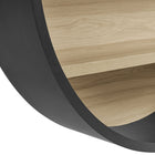 Modway Romy 47" Round Wall Book Shelf - Black/Natural-9