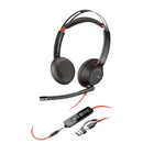 HP Poly Blackwire 5220 Stereo USB Headset with USB-C and USB-A Adapter - Black-Enhanced connectivity for your devices: USB-C cord with tethered USB-A adapter for PC and 3.5 mm for mobile or tablet connectivity.
