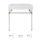 Modway Redeem 32" Silver Stainless Steel Wall-Mount Bathroom Vanity - Silver/White-Wall-Mount