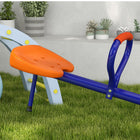 Outsunny Metal Kids 2-Seat Seesaw with 360 Degree Rotation - Multicoloured-Offers both up and down motion and swiveling action for added excitement 