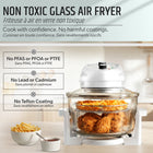 Granitestone Big Boss 16 qt Extra Large Glass Air Fryer with 3 Cooking Sections and Stainless Steel Racks - White-Hassle free auto clean function: built in auto clean helps handle messes and removable parts are dishwasher safe for easier cleanup