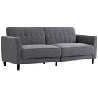HOMCOM Modern Convertible Sofa Bed - Charcoal Grey-3 back angles (up to 180°) allow you to convert it from a three-seater sofa to a recliner or a temporary double bed. Each side could recline individually