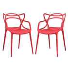 Modway Entangled Dining Set - Red - 2 Pack-Modern dining chair