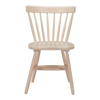 Zuo Tyce Dining Chair - Natural - Set of 2-Whitewashed rubberwood leg