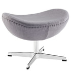 Modway Glove Wool Ottoman - Dark Grey-Upholstered in Wool